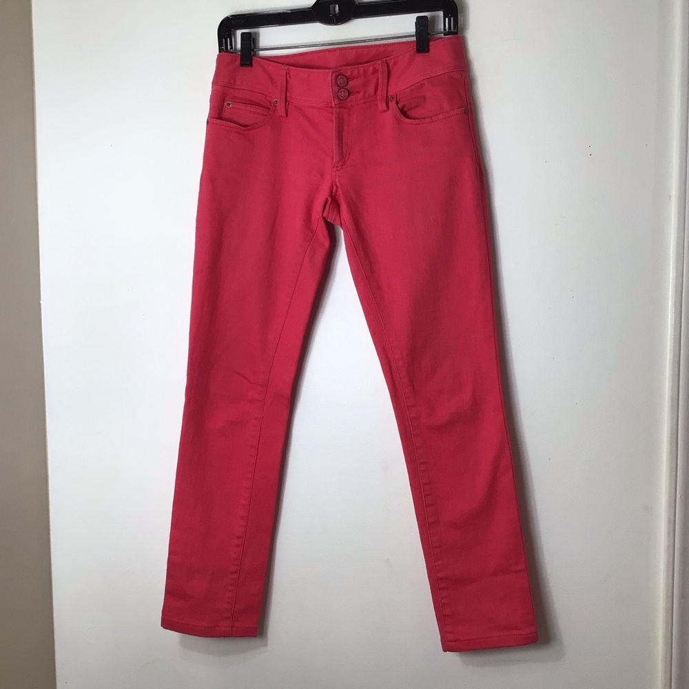 Lilly Pulitzer pants women 0 worth cotton stretch pink straight